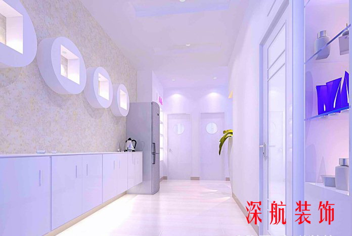 膚美醫(yī)療美容診所裝修設(shè)計(jì)前臺(tái)效果圖